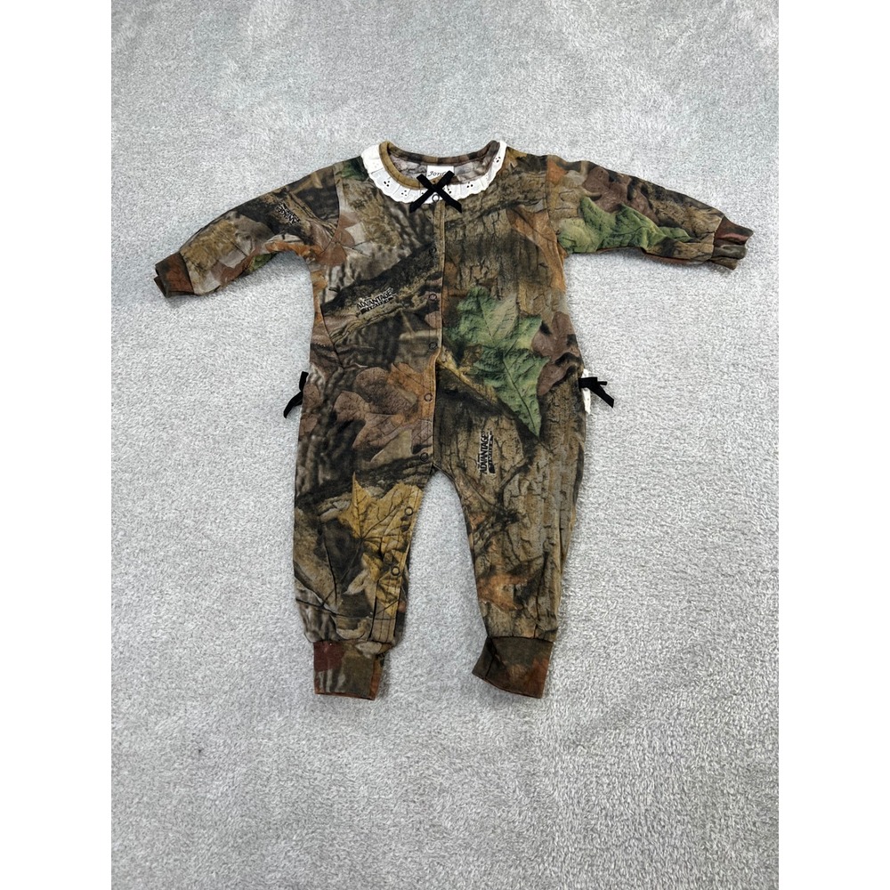 Jordan Lee Vintage Camo Onsie 3-6M Brown Lace Ruffle Advantage Timber Country